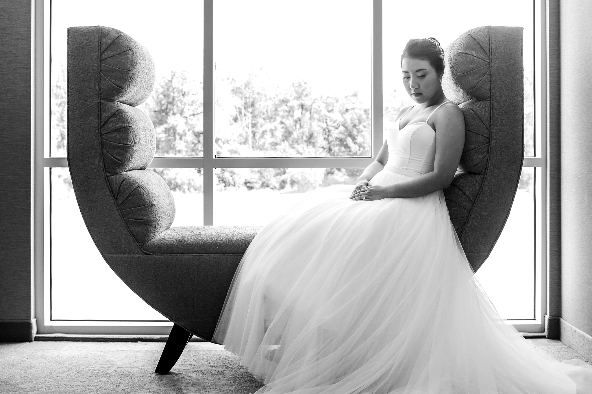 Bridal portrait of bride on her wedding day in Buffalo NY.